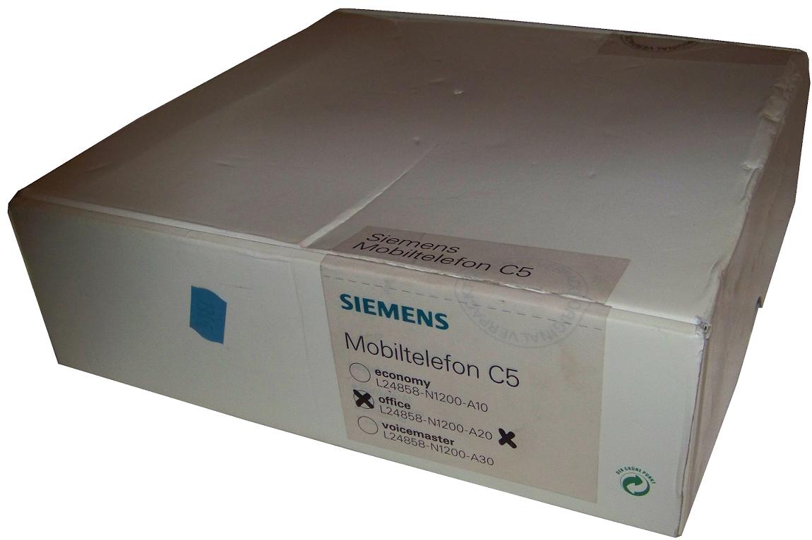 Siemens Mobiltelefon C5 Verkaufsverpackung